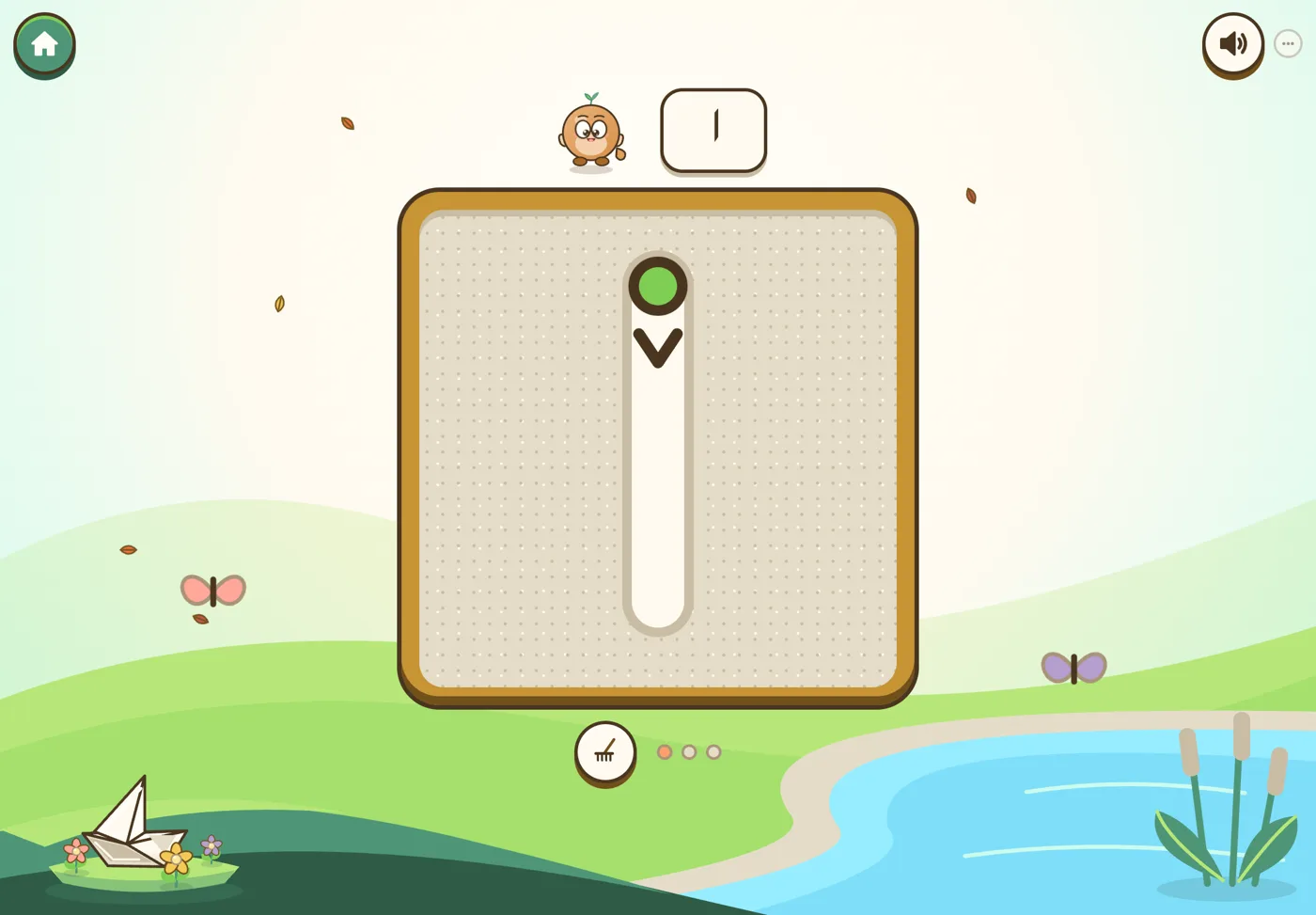The Sand Table: tracing alif in sand with a start dot and arrow